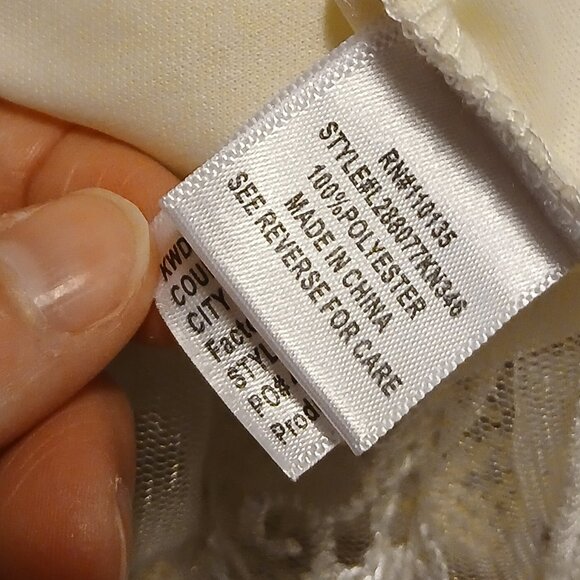 Beautees Girls Medium M Medium Off White with Lace Bottom Camisole Cami - Picture 5 of 8